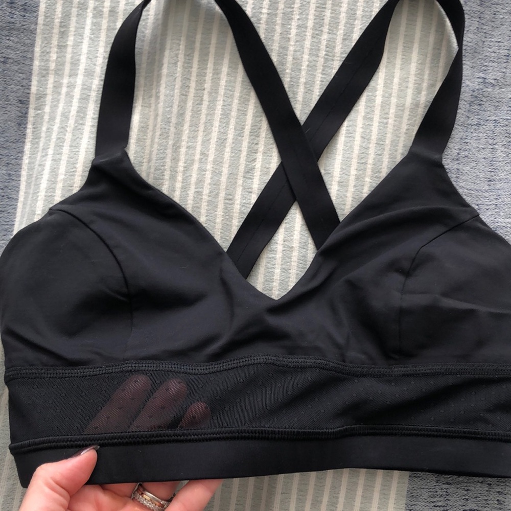 Black with lace lululemon sports bra size 8
